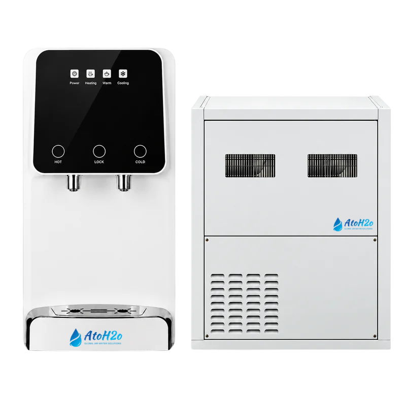 Generador de agua atmosférica doméstico de sobremesa AtoH2o de 100 L tipo split